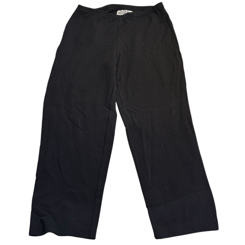 Chico's Ankle Pants Sz 1 (Med) Black Stretchy Elastic Waist Vintage Classic - Picture 1 of 10